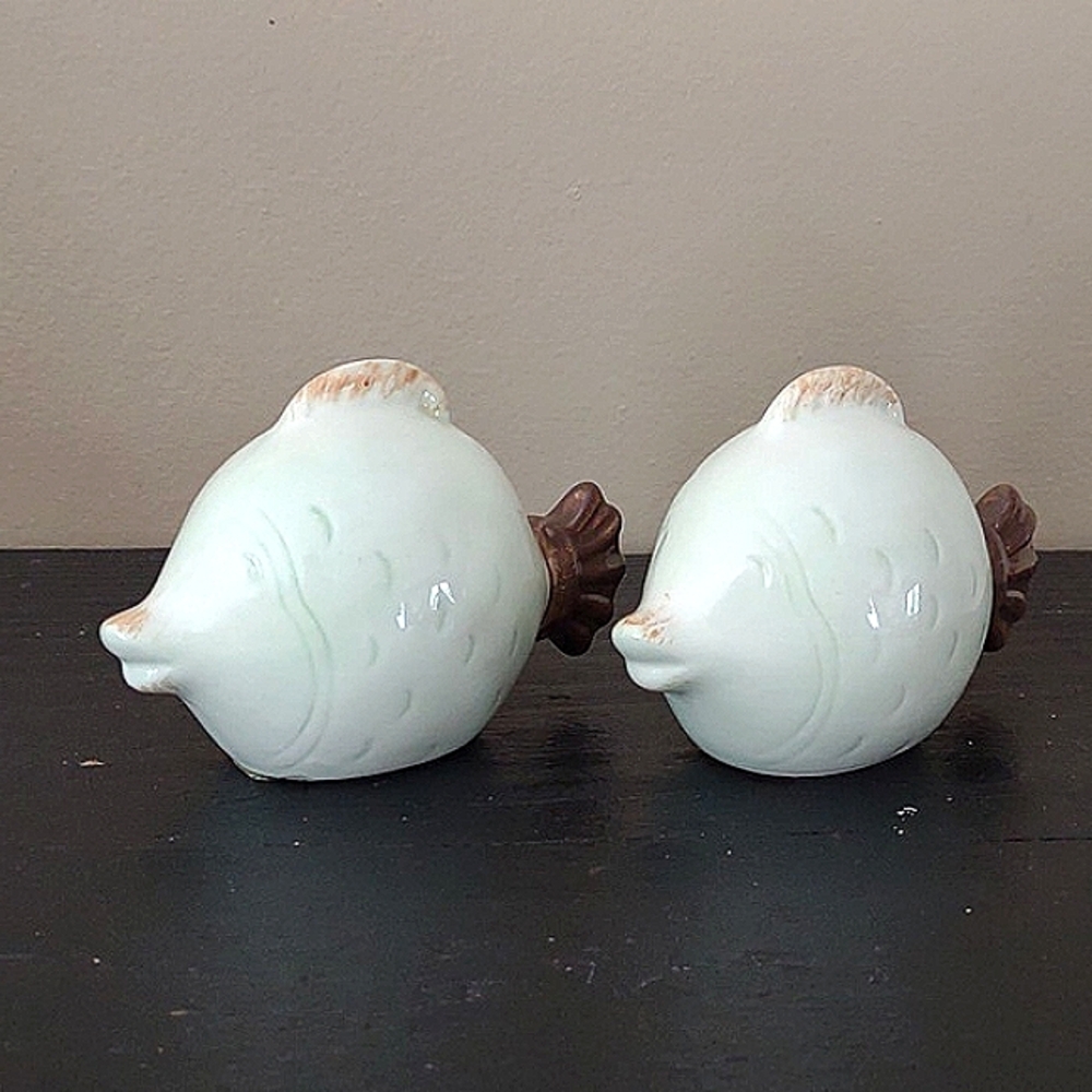 🪻4/$8🪻Fish Salt & Pepper Shakers Beach Lake Decor Minimal Neutral Coastal